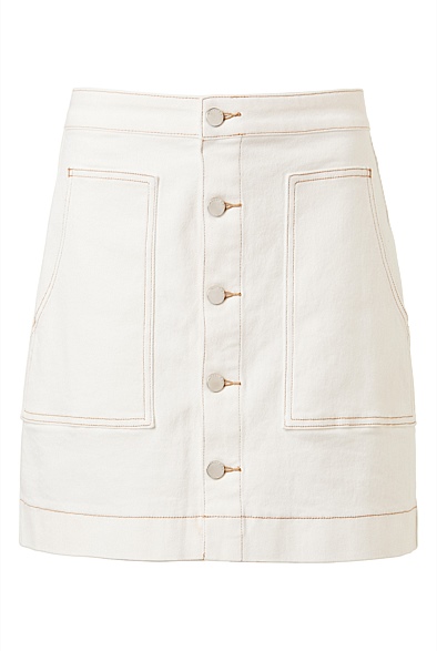 Button Front Skirt | Mini Skirts