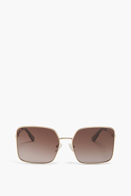 Gold Oversize Sunglasses - Women's Accessories | Witchery
