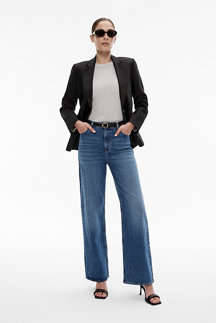 Indigo Super High Rise Jean - Women's Relaxed Jeans | Witchery