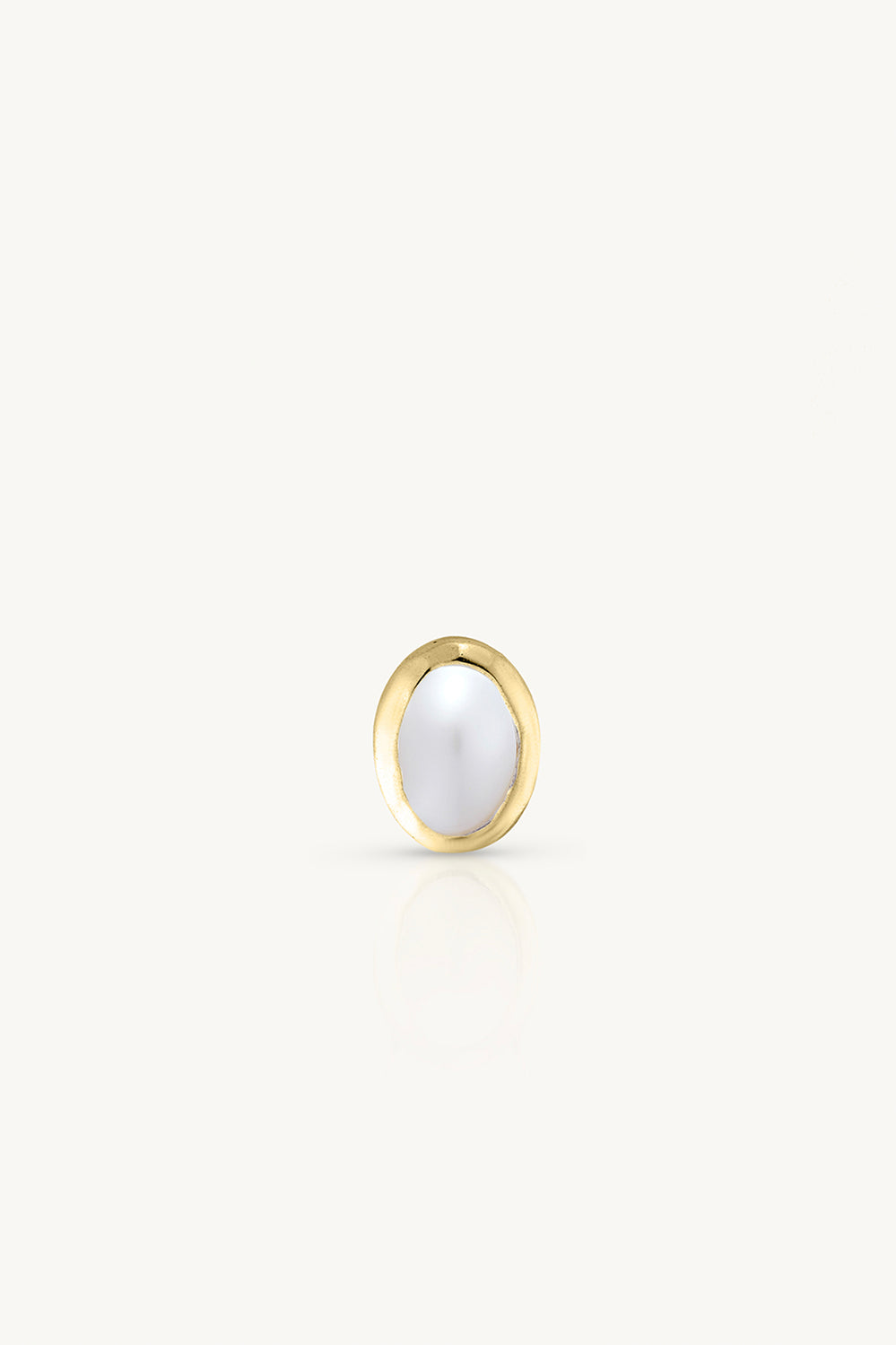 June Pearl Gold Oval Birthstone Charm - Gold - image 1
