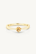 November Citrine Gold Birthstone Ring - Gold - image 1