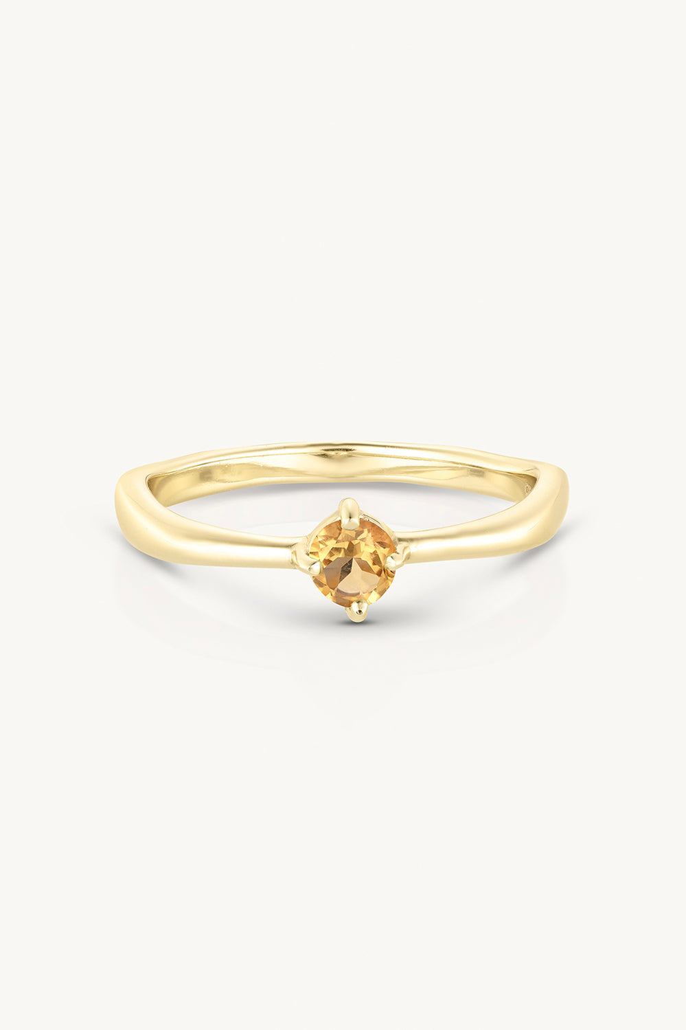 November Citrine Gold Birthstone Ring - Gold - image 1