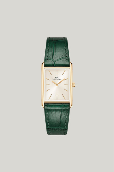 Bound 32x22 Green Croc Leather G Champagne Sunray Watch - Gold - image 1