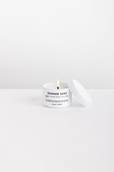 Summer Sage - Candle Tin - White - image 1