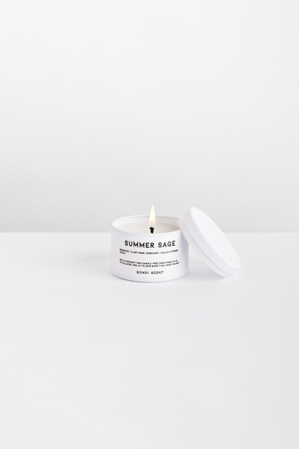 Summer Sage - Candle Tin - White - image 1