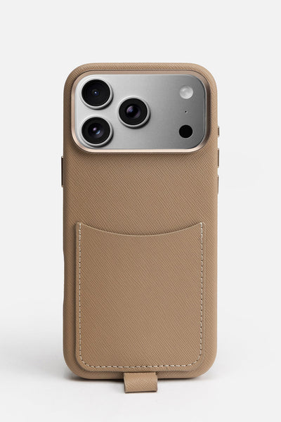 Iphone Case With Strap - 17 Pro Max - Latte - image 1