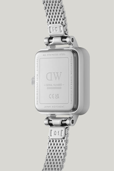 Quadro Mini 15x18 Sterling S White Watch - Silver - image 4