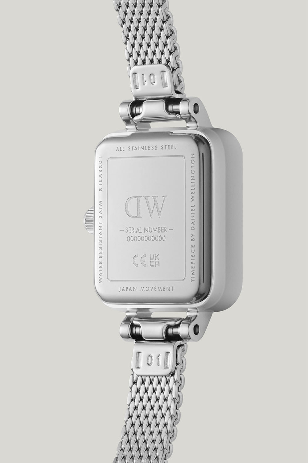 Quadro Mini 15x18 Sterling S White Watch - Silver - image 4