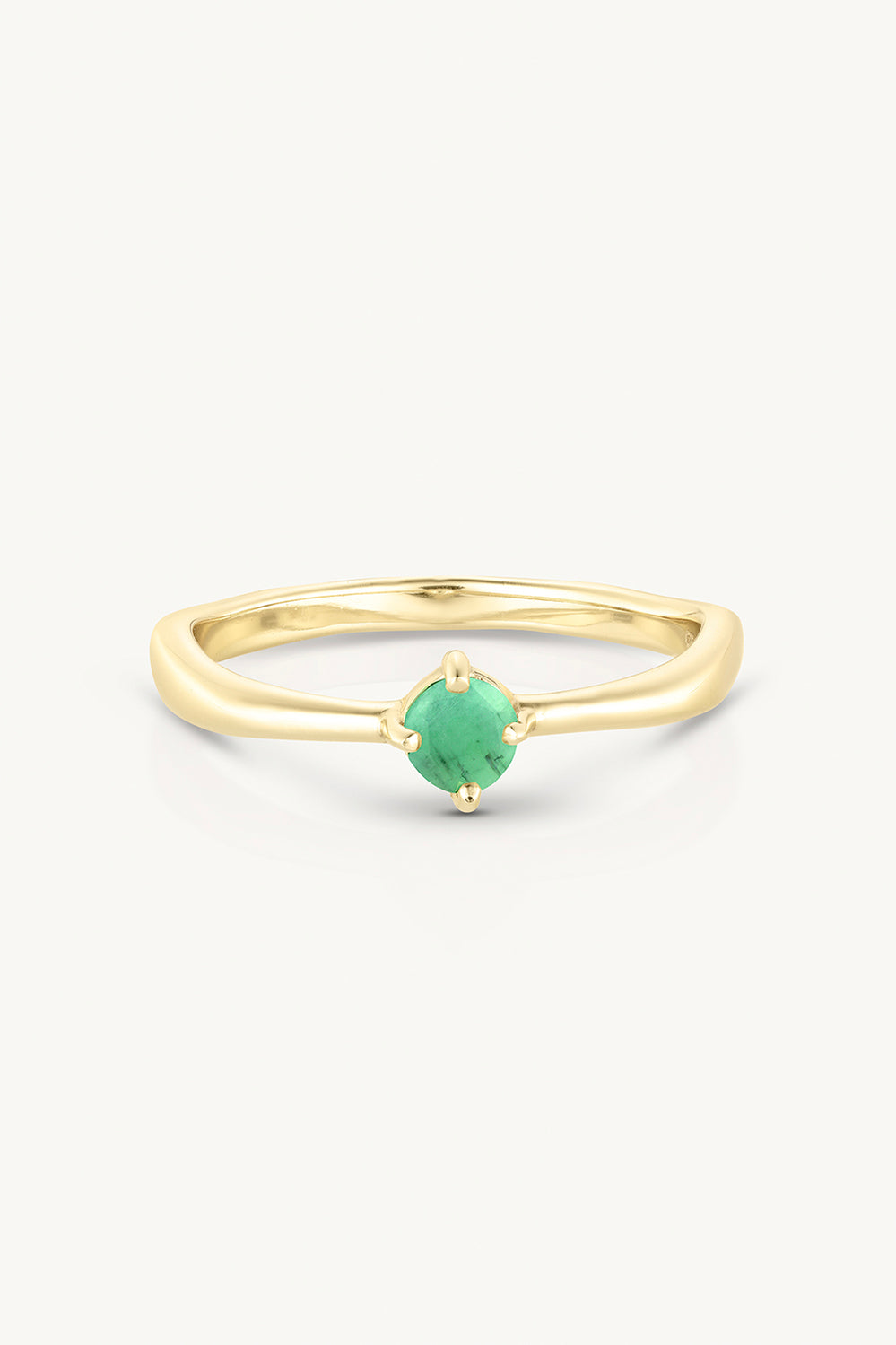 May Emerald Gold Birthstone Ring - Gold - image 1