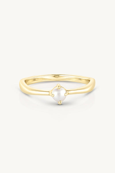 June Pearl Gold Birthstone Ring - Gold - image 1