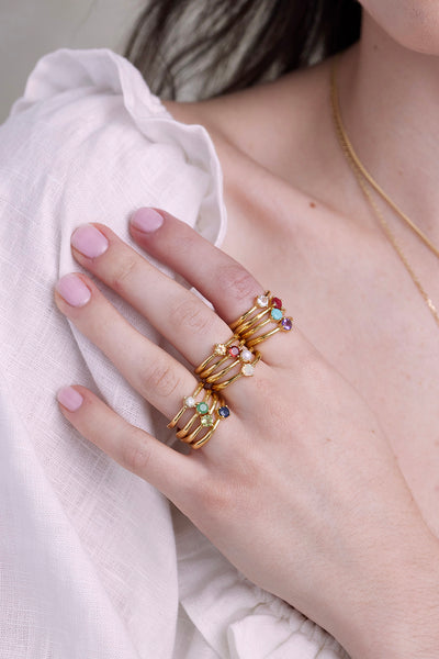 November Citrine Gold Birthstone Ring - Gold - image 3