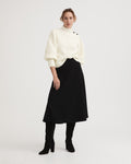 Fluted Ponte Skirt