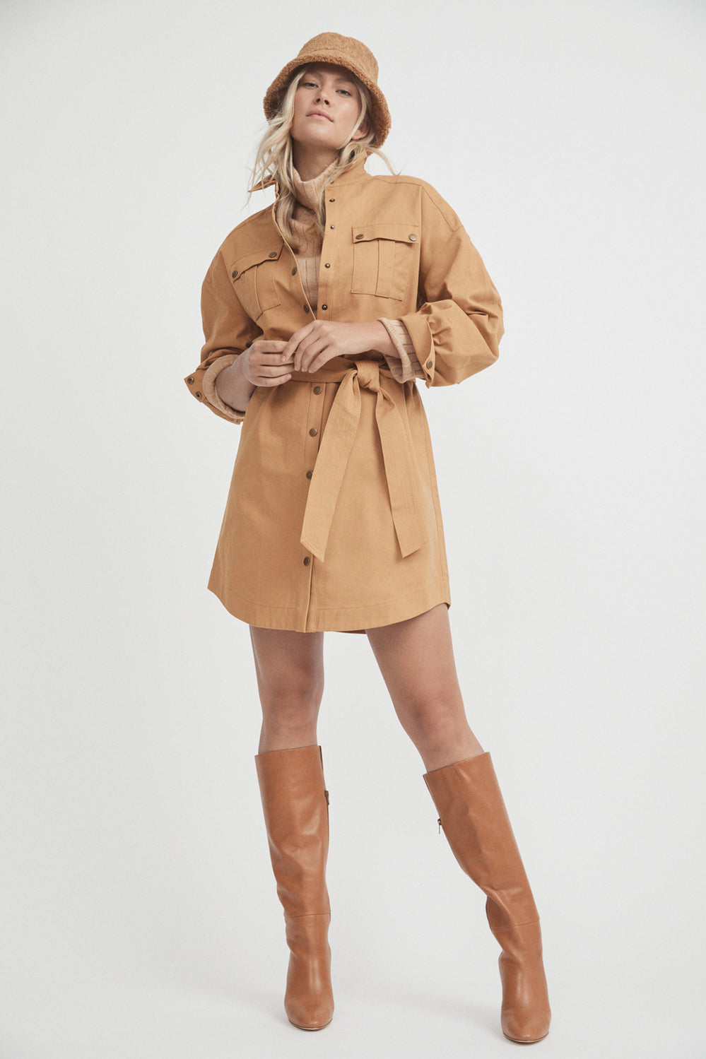 Belted Utility Dress