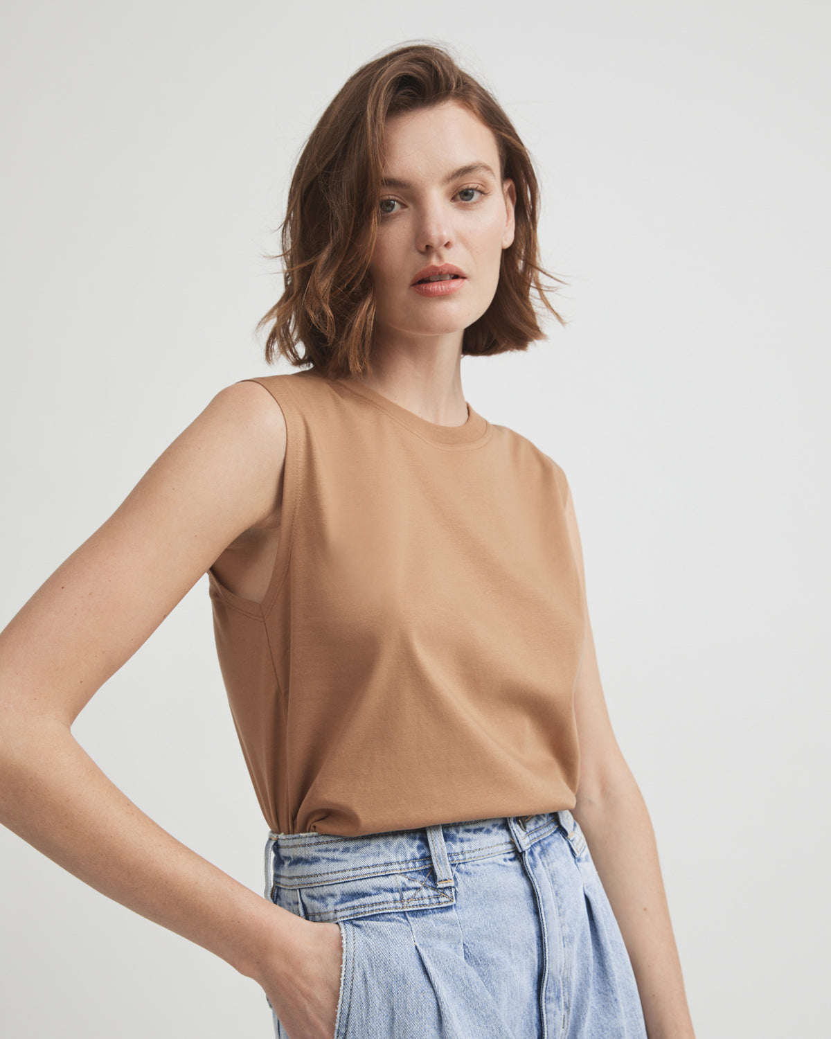 Mercerised Cotton Tank