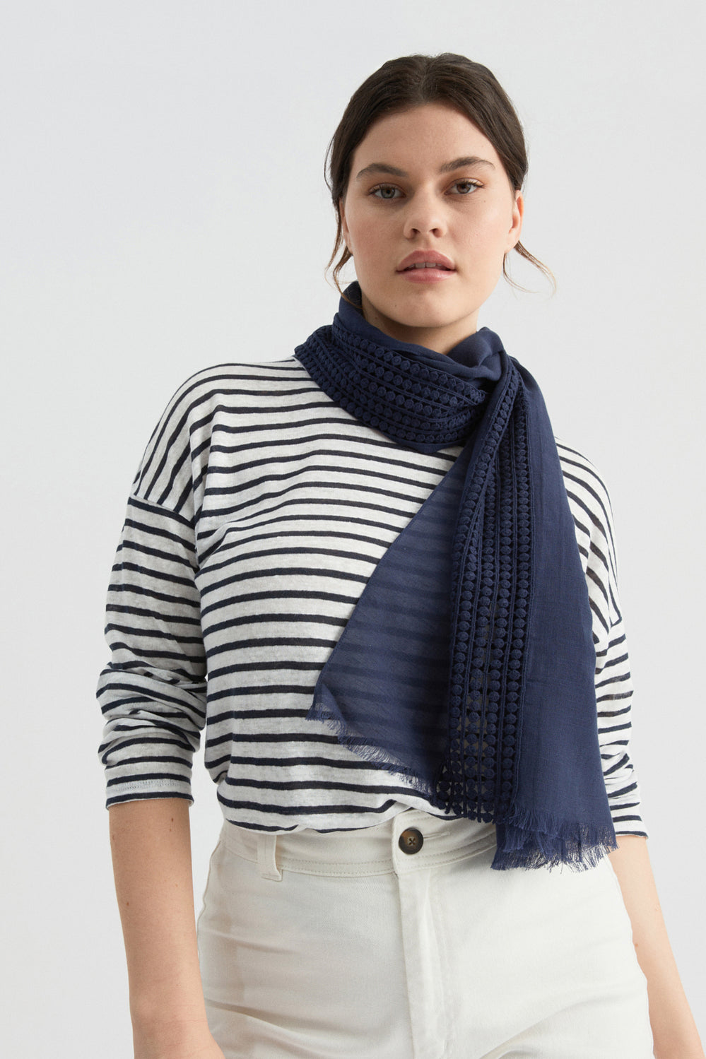 Milos Broderie Scarf