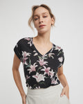 Linen V Neck Tee