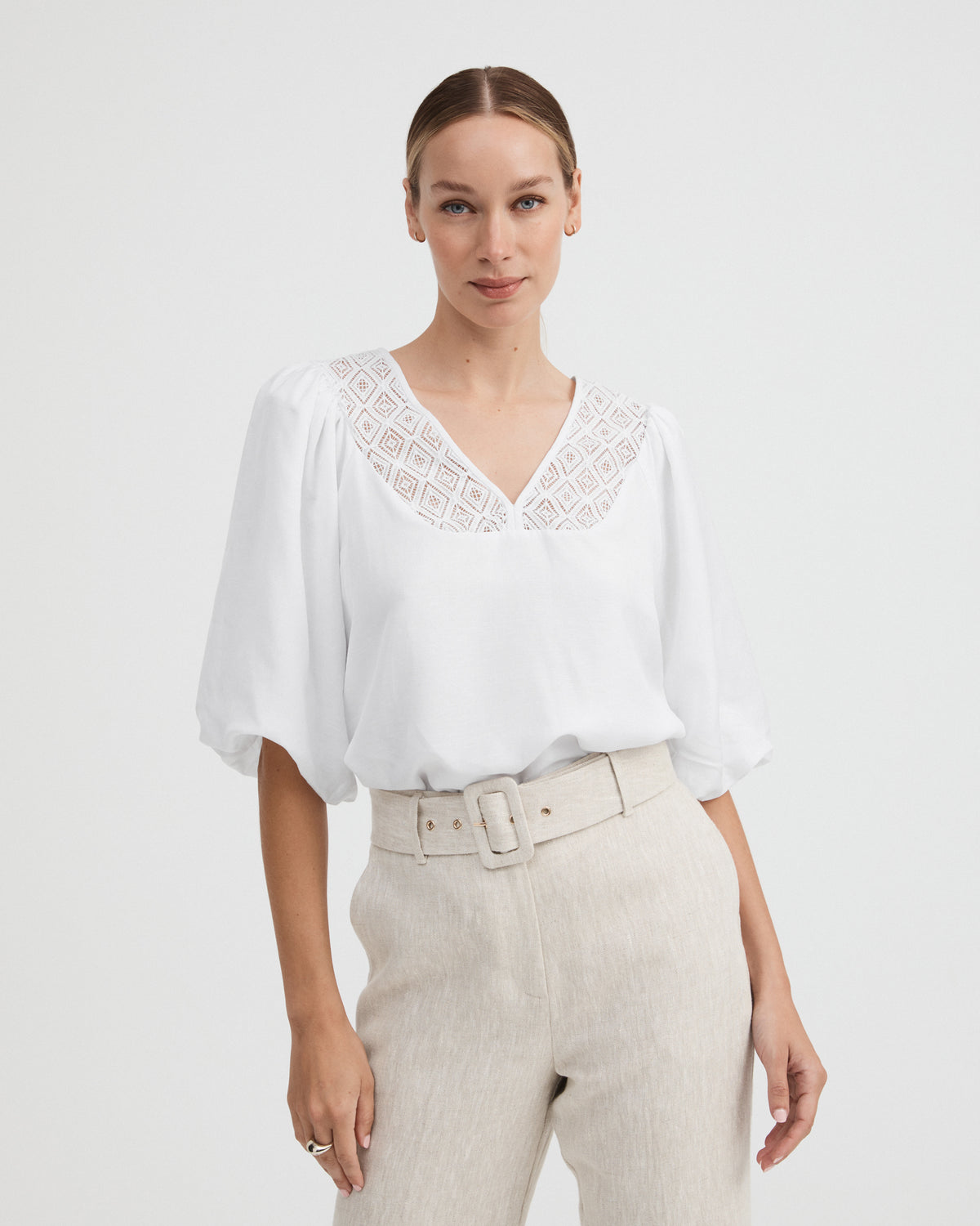 Lace Insert Blouse