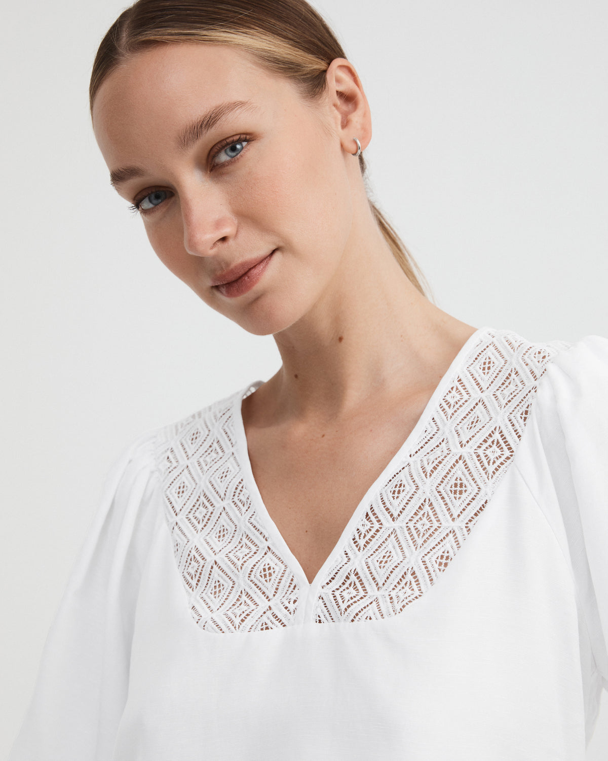 Lace Insert Blouse