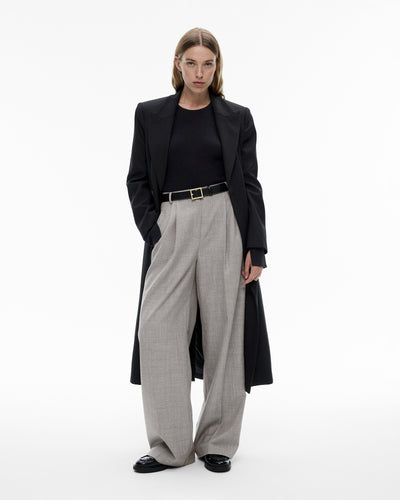 Wool Blend Crew Rib Knit