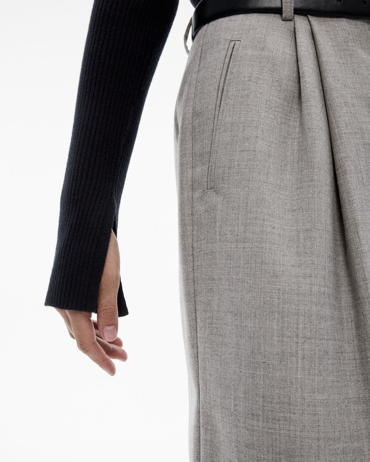 Wool Blend Crew Rib Knit