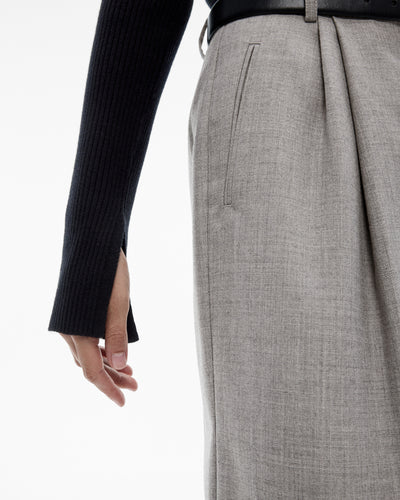 Wool Blend Crew Rib Knit