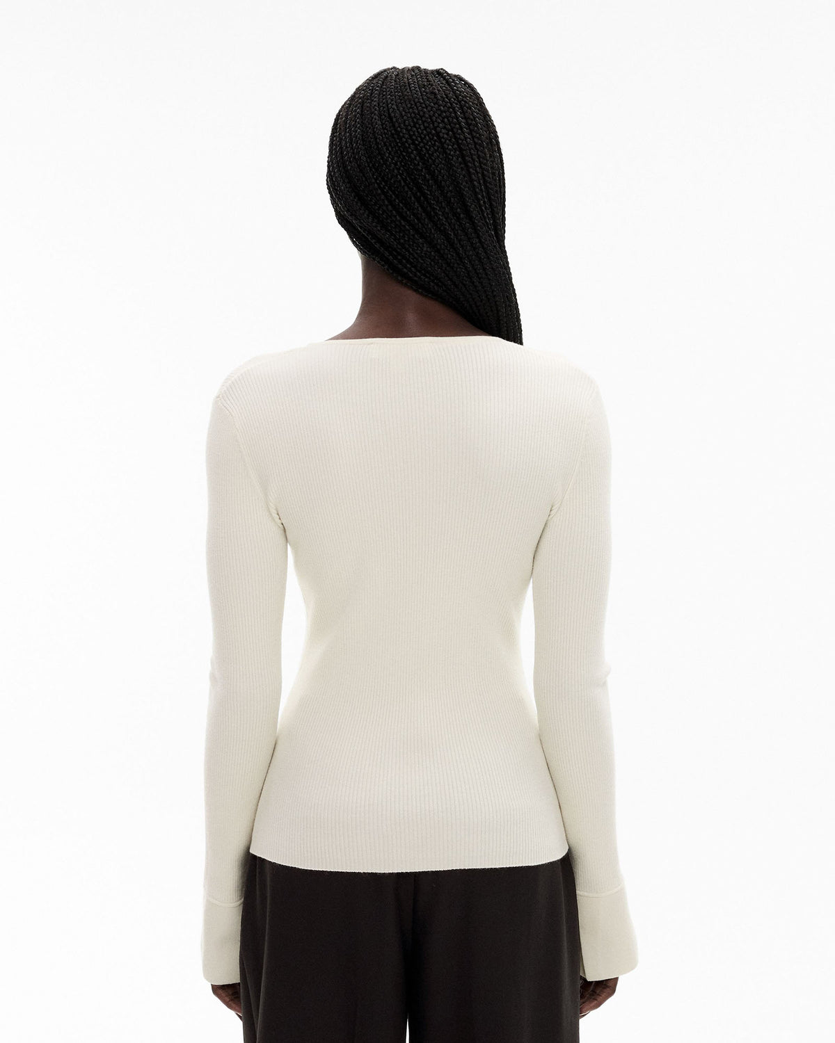 Wool Blend Flare Sleeve Knit