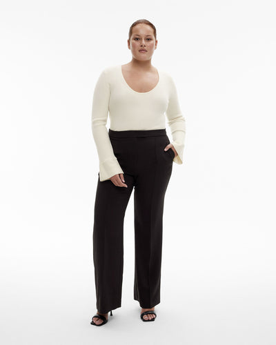Wool Blend Flare Sleeve Knit