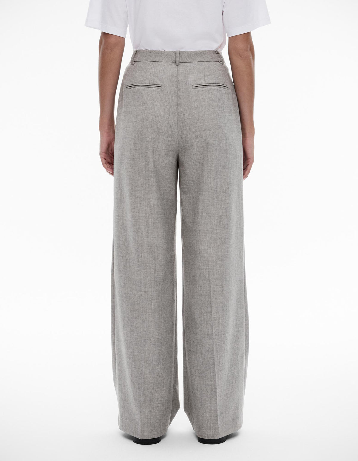 Wool Blend Relaxed Rise Trouser