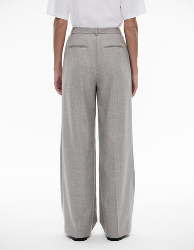 Wool Blend Relaxed Rise Trouser