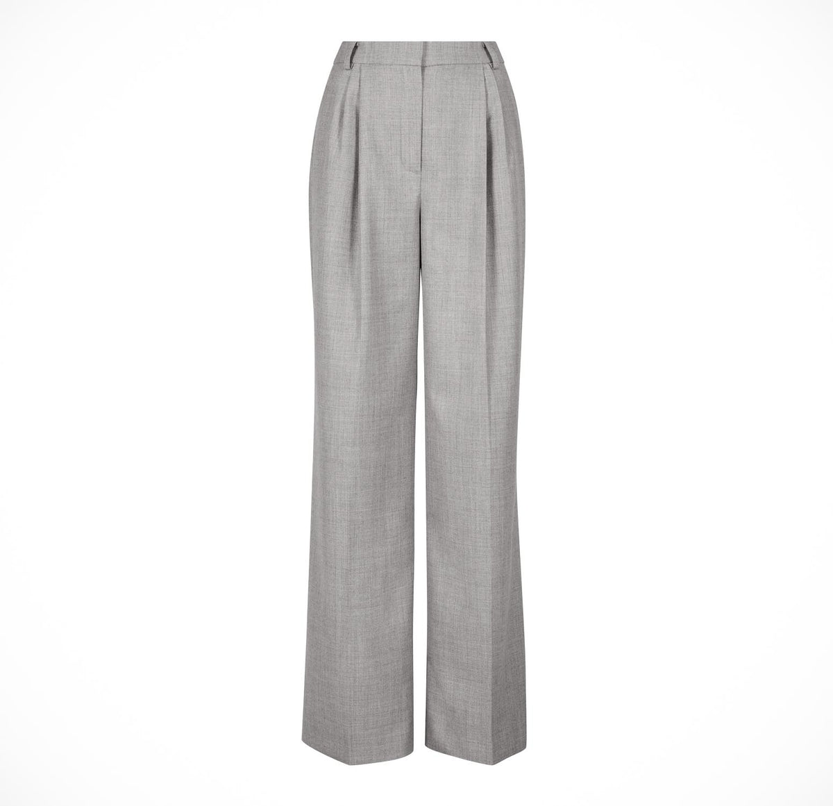 Wool Blend Relaxed Rise Trouser
