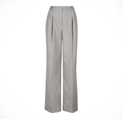 Wool Blend Relaxed Rise Trouser