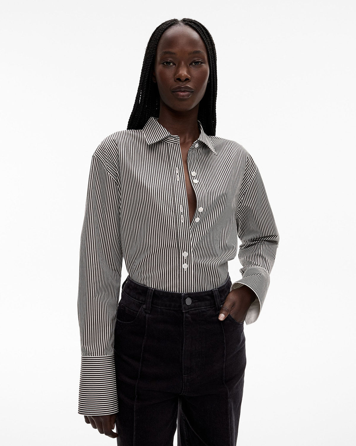 Cotton Stripe Relaxed Shirt