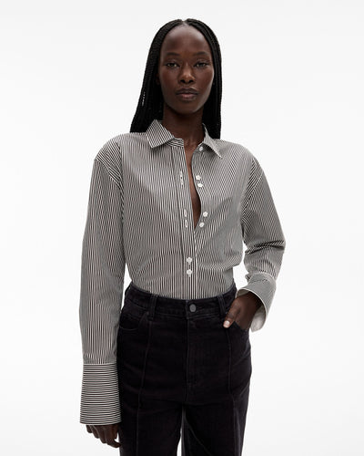 Cotton Stripe Relaxed Shirt