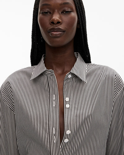 Cotton Stripe Relaxed Shirt