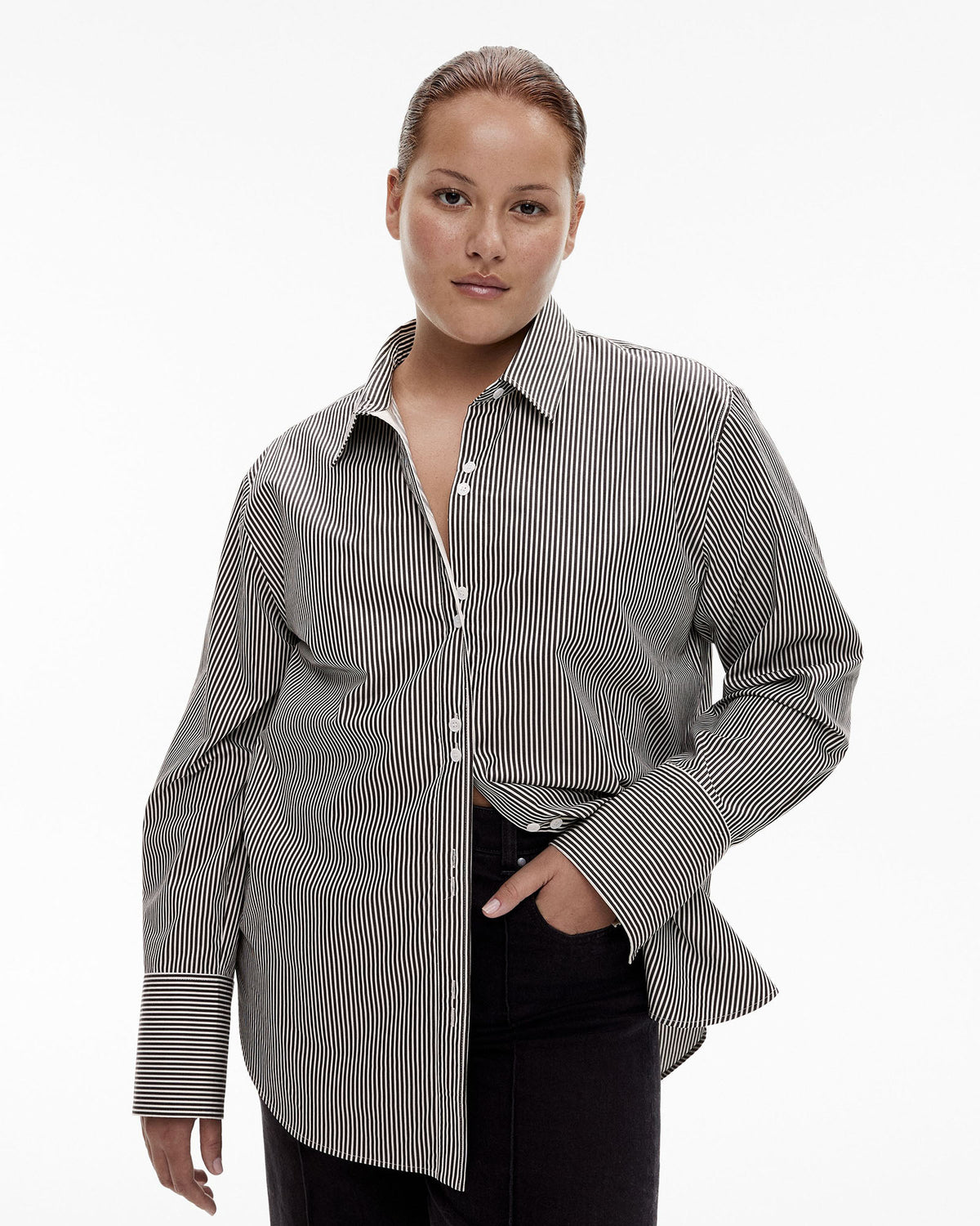 Cotton Stripe Relaxed Shirt