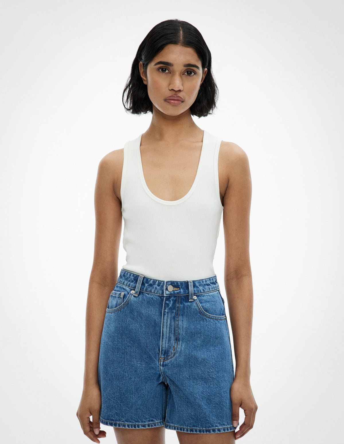 Scoop Rib Tank Top