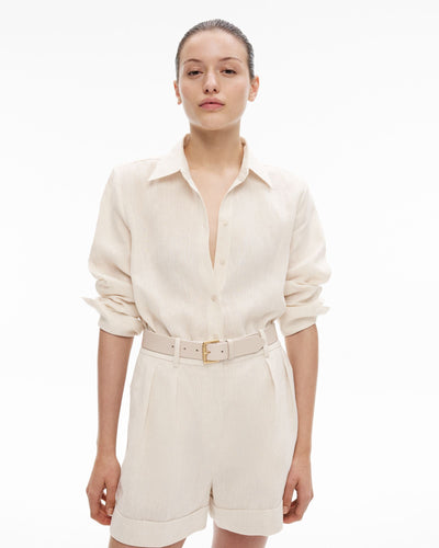 Linen Split Detail Shirt