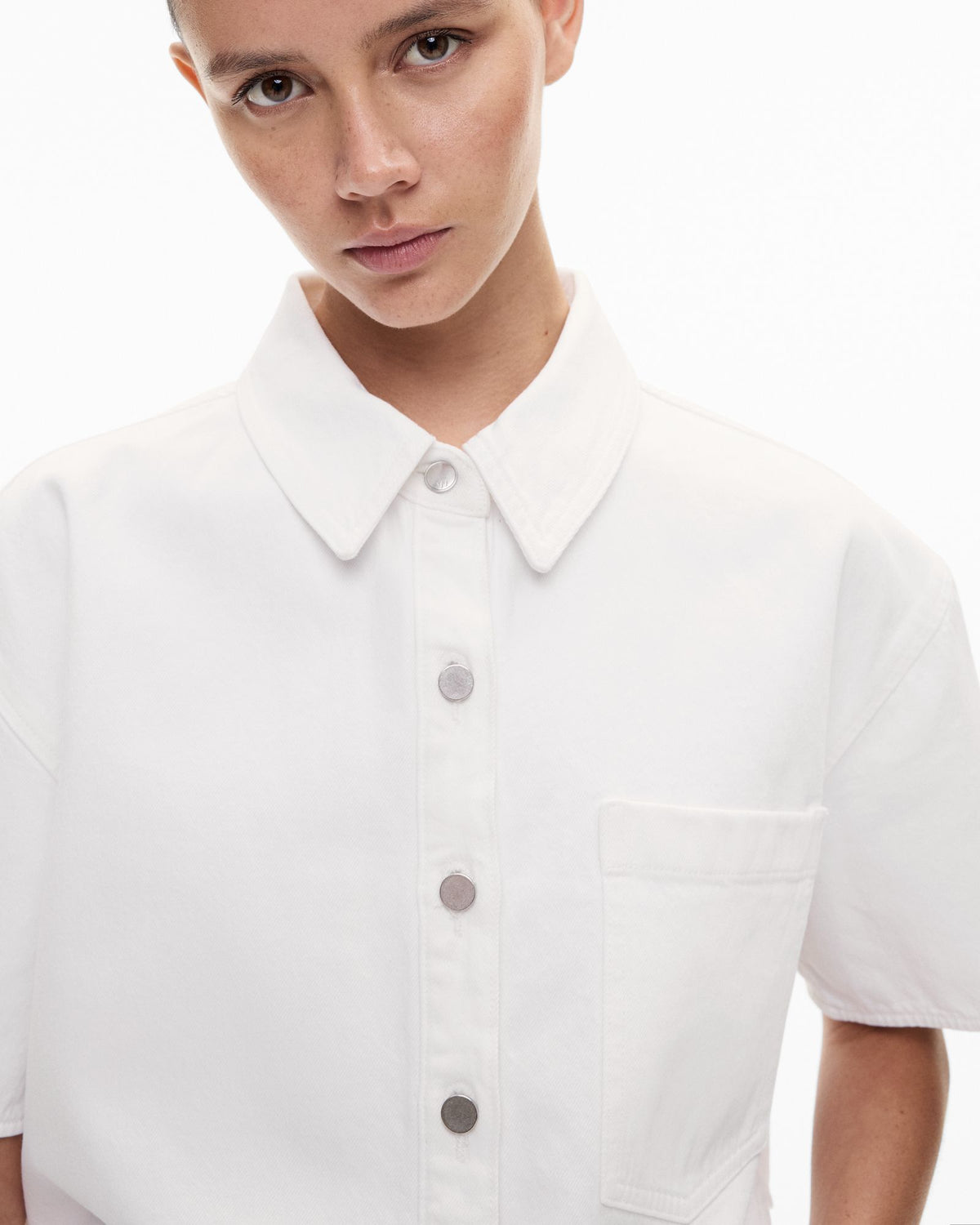 Denim Crop Shirt