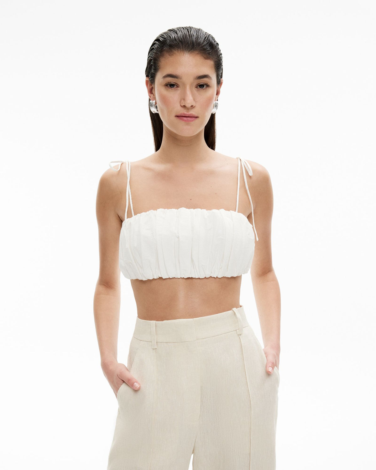 Gathered Crop Bodice