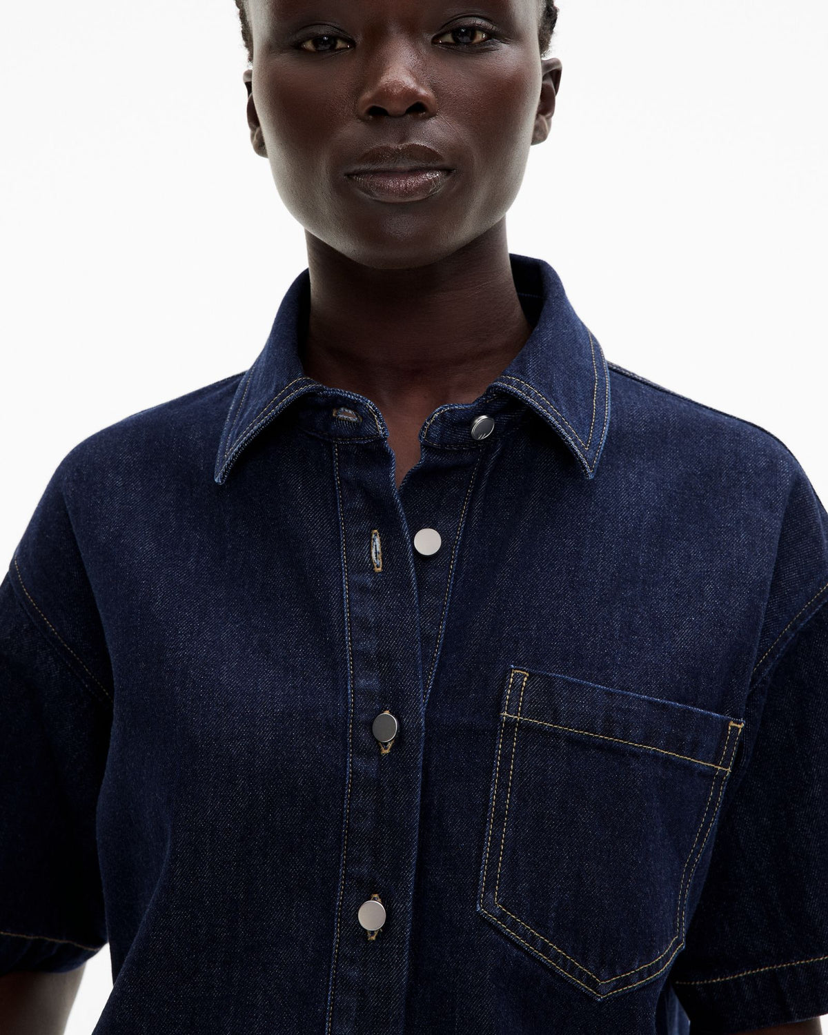 Denim Crop Shirt