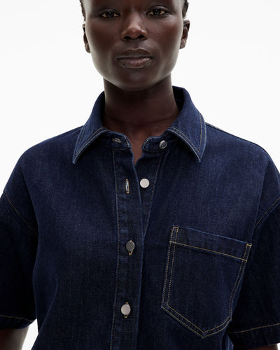 Denim Crop Shirt