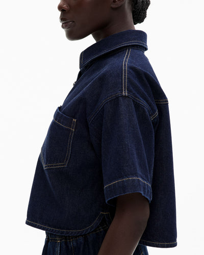 Denim Crop Shirt
