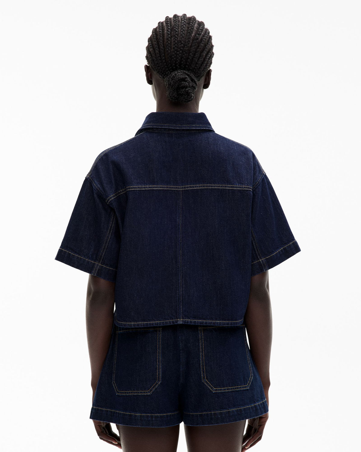 Denim Crop Shirt