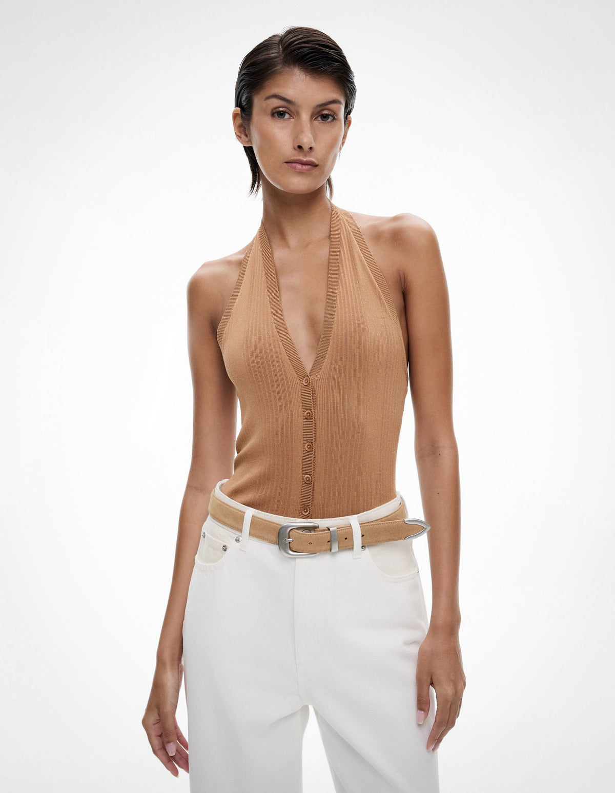 Halter Button Knit