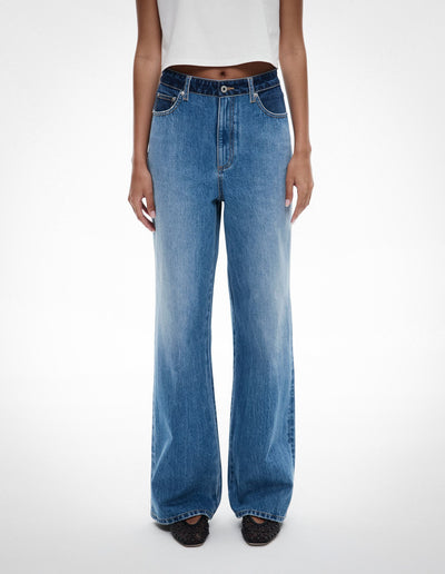 Contrast Waistband Jean