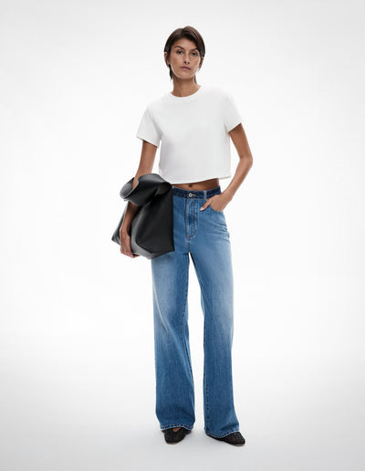 Contrast Waistband Jean