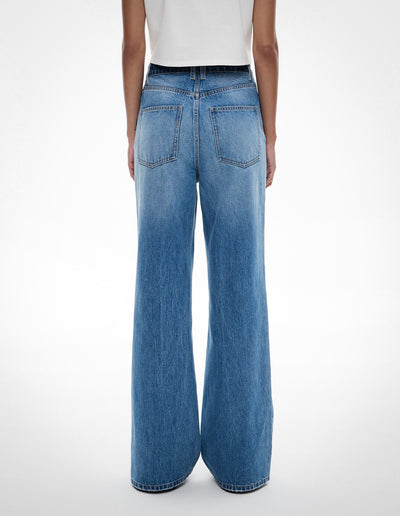 Contrast Waistband Jean