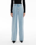 Pleated Denim Pant