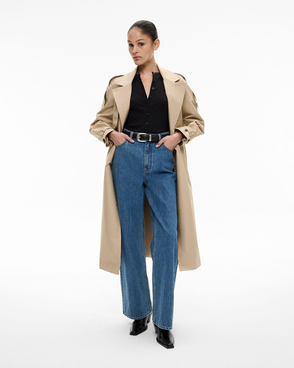 Hi Rise Wide Leg Jeans
