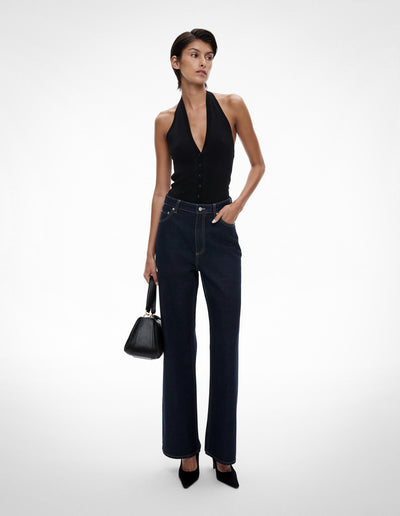 Hi Rise Wide Leg Jeans